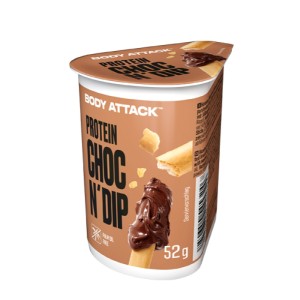 Body Attack Protein Choc `N Dip 蘸醬餅乾條 - 52g - 朱古力